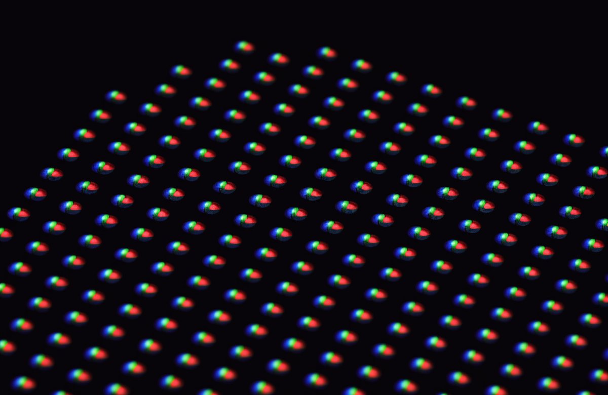 Subpixelraster eines OLED-Bildschirms